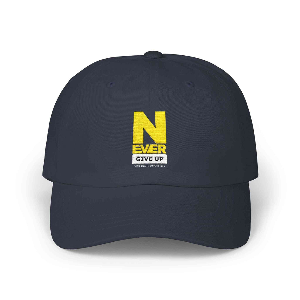 Photo de Classic Dad Cap - 'Never Give Up' Motivational Hat
