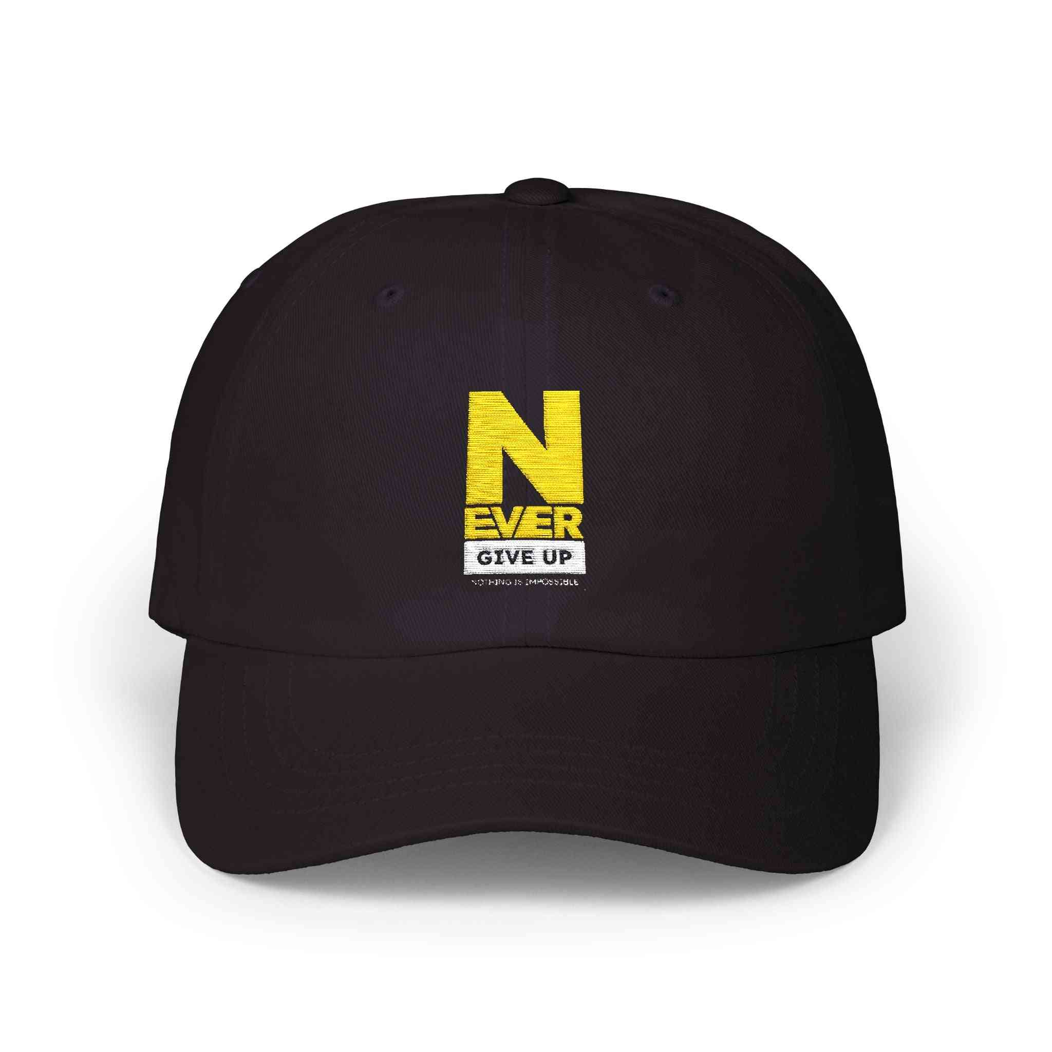 Photo de Classic Dad Cap - 'Never Give Up' Motivational Hat