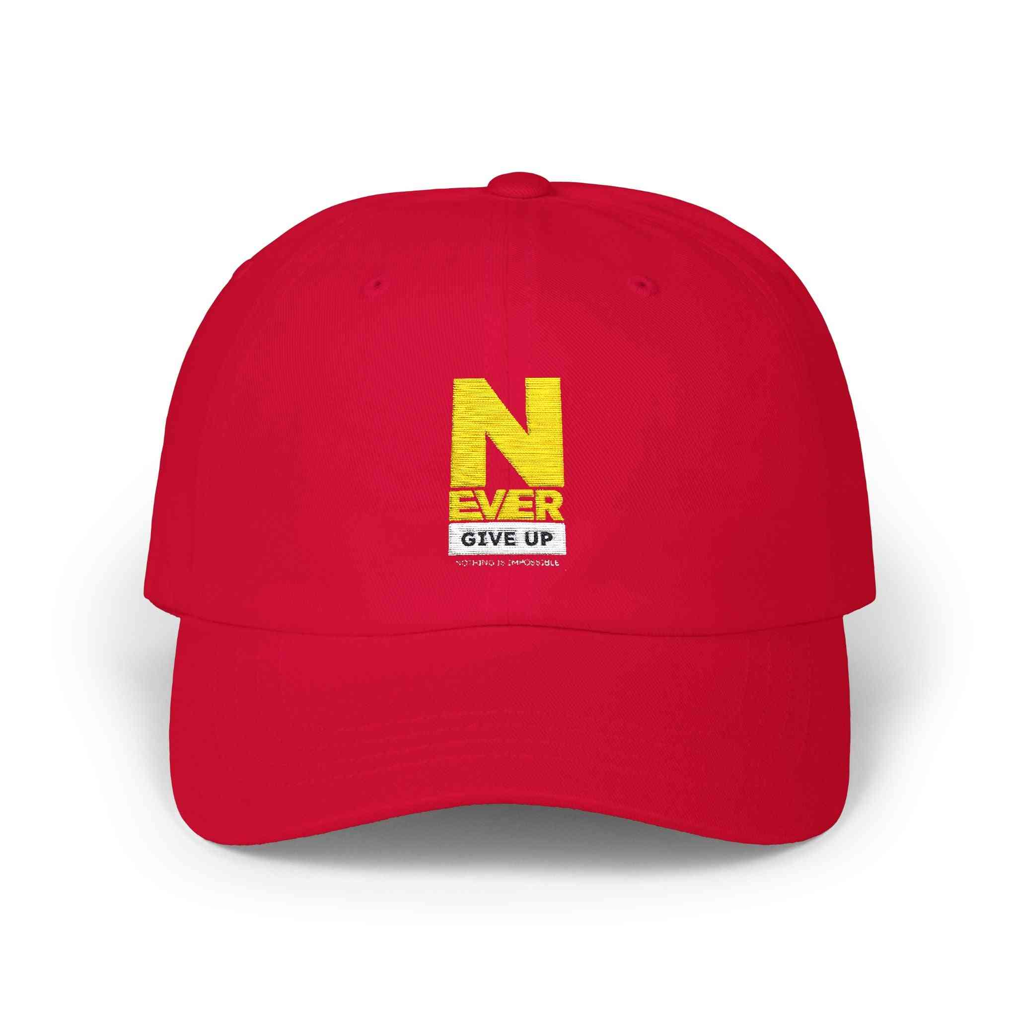 Photo de Classic Dad Cap - 'Never Give Up' Motivational Hat
