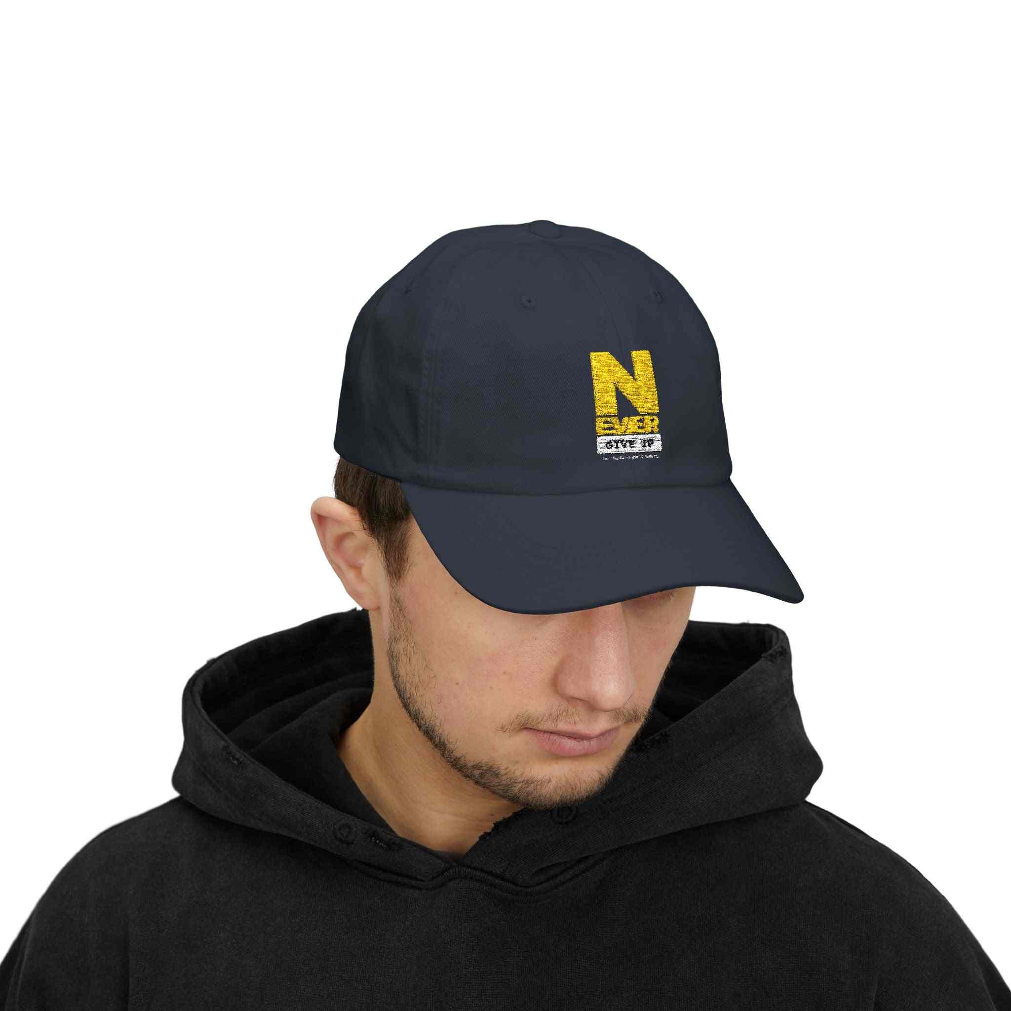 Photo de Classic Dad Cap - 'Never Give Up' Motivational Hat